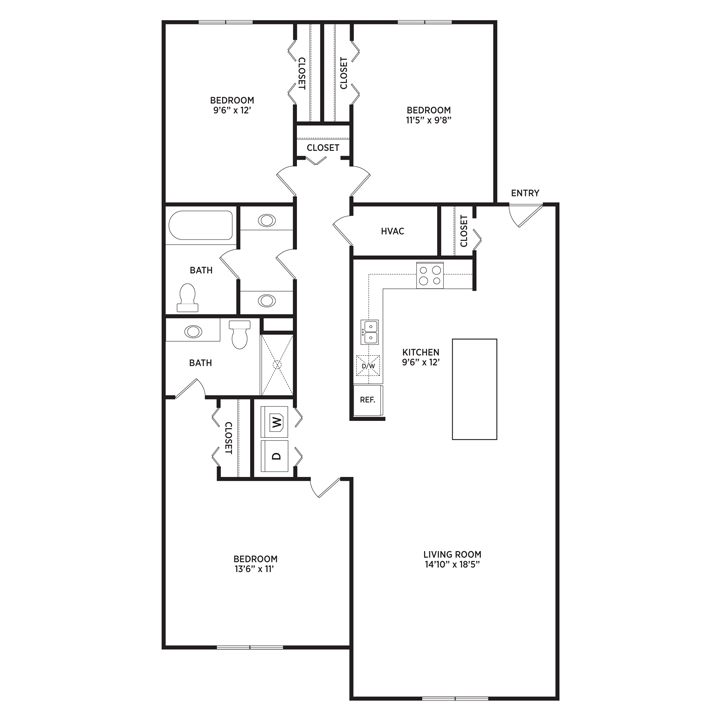 3 Bedroom Apartment near Michigan State University | The Hamptons Apartments 3 Bedroom Apartment near Michigan State University | The Hamptons Apartments
